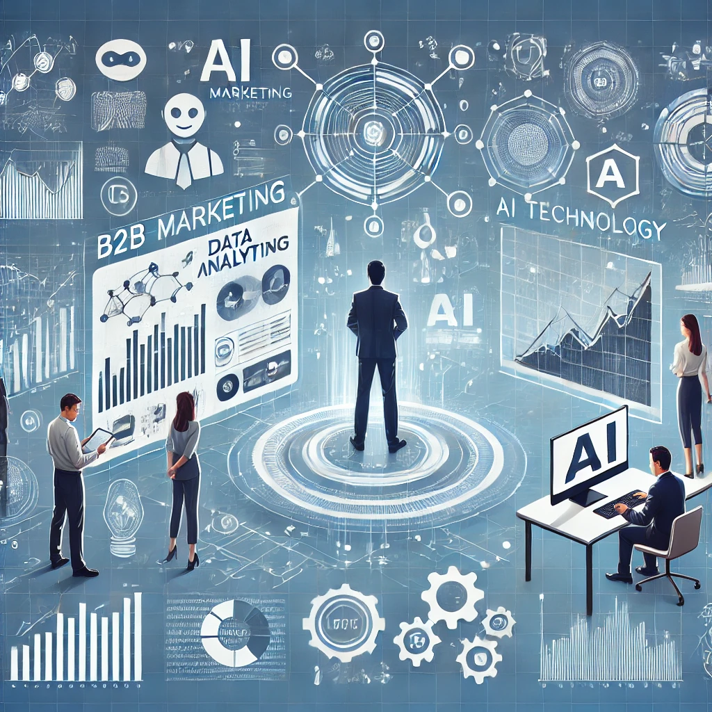 B2B Marketing Data in future Concept Illustration